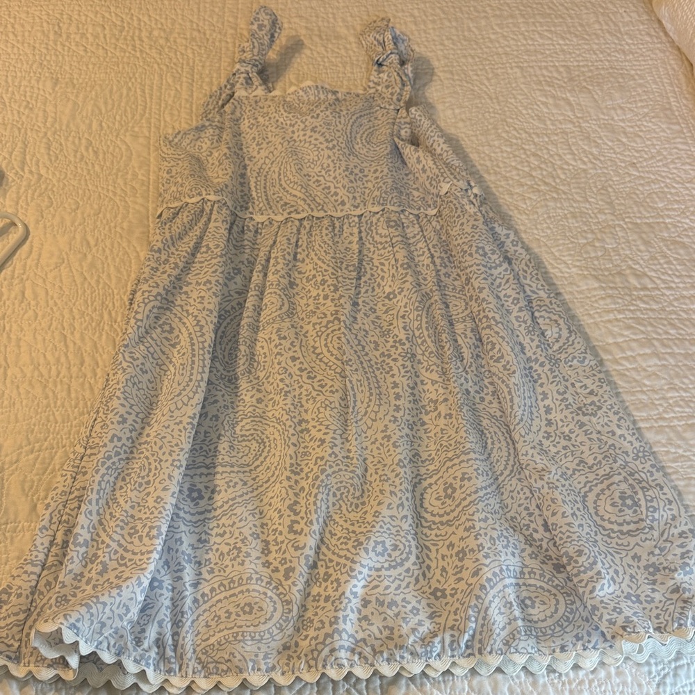 Elegant Kids Light Blue Paisley Dress